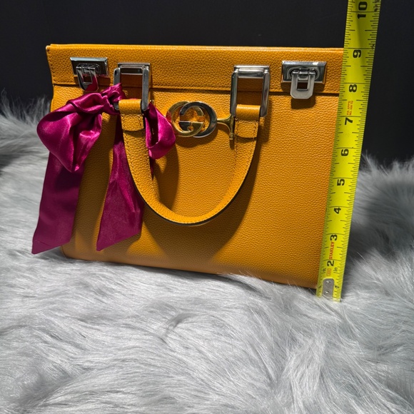 Gucci Orange Posillipo Grain Calfskin Zumi~with COA - Picture 15 of 16